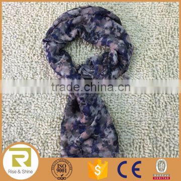 Wholesale 100% Viscose Flower Printed fringed square shawl scarf