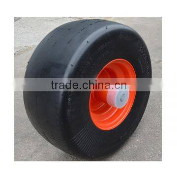 13 x6.50-6 semi pneumatic rubber wheel with smooth tread for zero turn radius commercial mowers