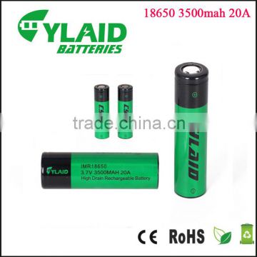 New for E-Cigarette18650 rechargeable batteries lithium battery for cylaid 18650 3500mAh 20A