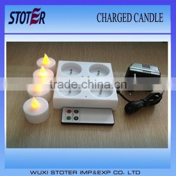 remote rechargeable solar candle