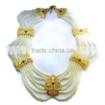 new design statement necklace pearl large costume jewelry necklace