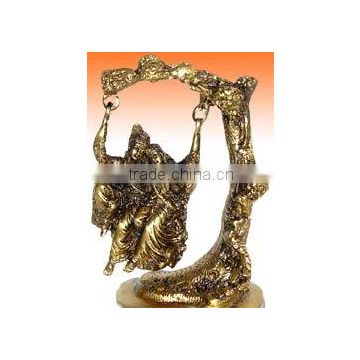 Brass Radha Krishna statues