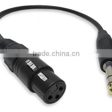 Female XLR to 1/4" TRS Adapter Cable