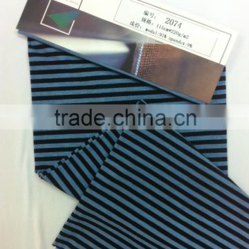 modal color strip2*2 rib 115cm*220g/m2 for garments ZH2074