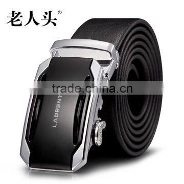 customized leather men belt in guangzhou factory laorentou brand