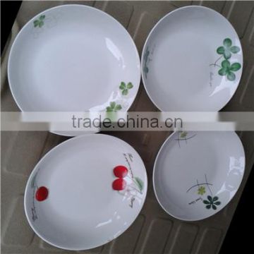 cheap fruit porcelain plate sample designs ceramic fruit plate