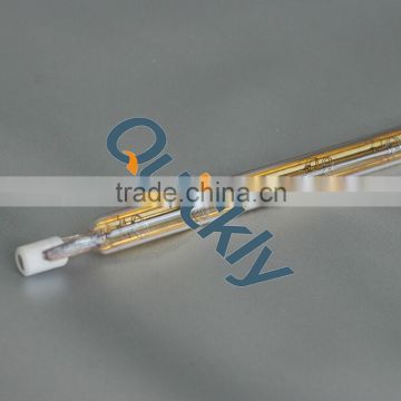 Gold-coated shortwave heating tube for oven