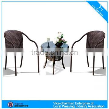 A - patio gadern modern design wicker table and chair set 8030+2040