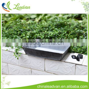 factory made large outdoor galvanized garden plant flower pot tray