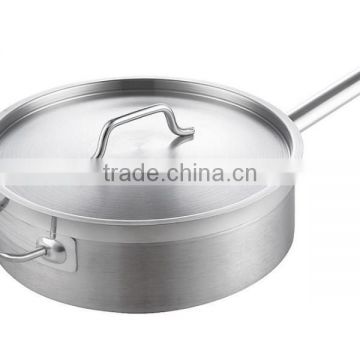 Two Handle Sauce Pan Saucepan Cooker Shot Body Stainless Steel Soup Pot with Lid