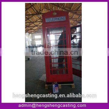 Freestanding metal public antique telephone booth for sale