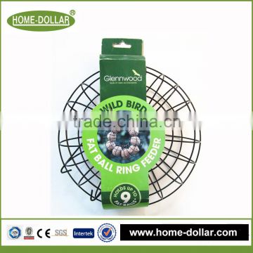 made in china heavy duty hanging basket bracket fat ball metal wire round bird feeder cage with stand
