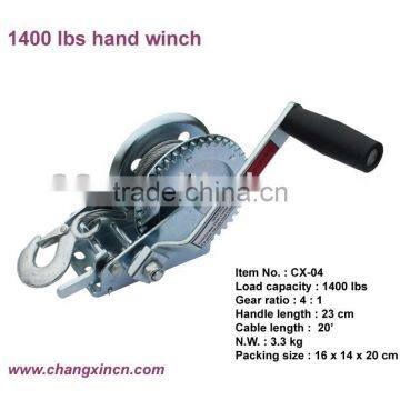 1400lbs boat trailer winch with cable