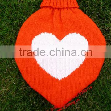 Factory direct Sky heart plush rubber hot water bottle cover