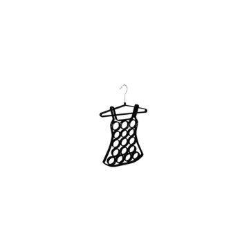 Dress shape design flocked scarf hanger