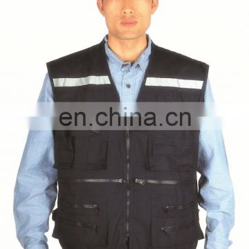 polyester working vest /fishing vest for men/ safety workwear vest /cheap fishing vest/sleeveless work vest