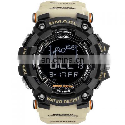 Smael 1802 Cool Mens Design Digital Watches OEM Luminous Functional Sport Watch Logo Custom
