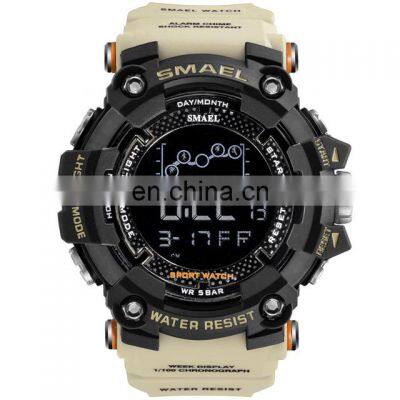 SMAEL 1802 Recommend led sports watch for men silicone waterproof multi-functional G Shock Digital Watches