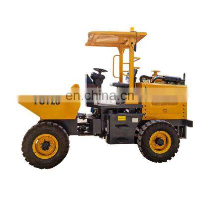 Electric Diesel Hydraulic Mini Dumper 4x4  Mini loader 2ton  wheel transporter dumper for agricultural