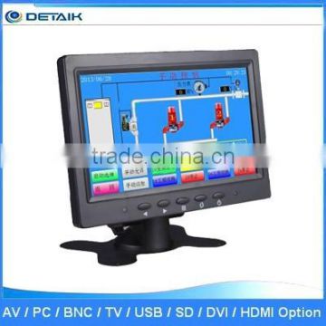 DTK-0708C LED Monitor AV VGA BNC Input Super 7 Inch Car Monitor