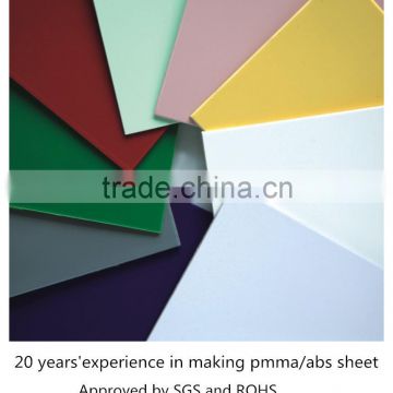 Thickness 2-8mm HIgh Glossy Acrylic ABS sheet for bathtub and shower tray