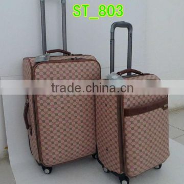 2015 top design newest carry-on 4 wheels PU trolley luggage