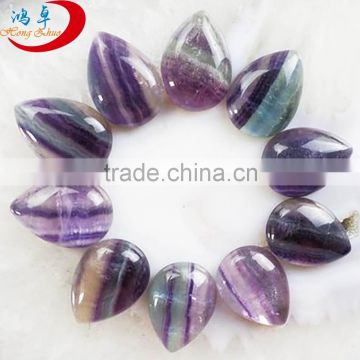 purple fluorite Gemstone Pear Cabochon 8x10mm