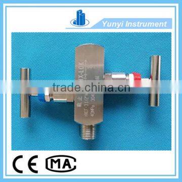 2 port manifold, stop valve