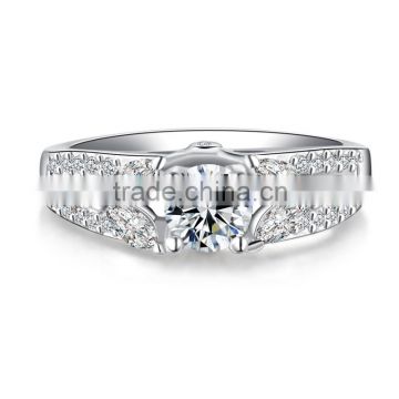Fashion rystals jewelry in silver diamond wedding ring