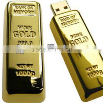 Popular Simple Novelty Golden Metal USB Flash Drive