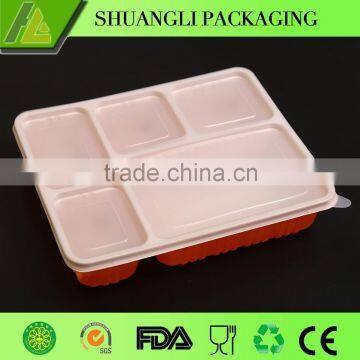 5 compartment microwave plastic food container