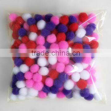 factory supply colorful cute polypropylene pom poms for toys