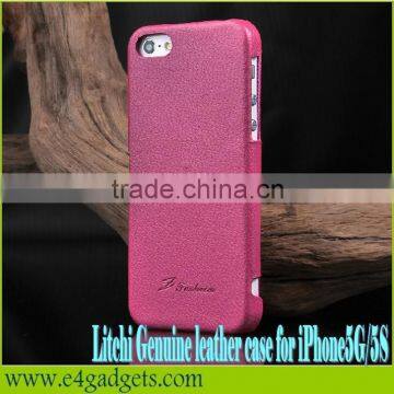Luxury Horizontal Litchi Texture cowhide color case for iphone5,for iphone5 flip case