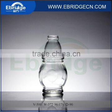 wholesale clear 500ml beverage juice glass soft drinks bottle juice bottle