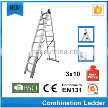 aluminum ladder with 3X7 steps SGS/EN131/loft. ladder