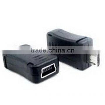 Black color micro usb male to mini usb female adapter cabletolink top quality