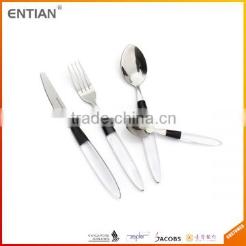 factory set fork spoon and knife, 24 pcs stainless steel cutlery, cutlery set plastic