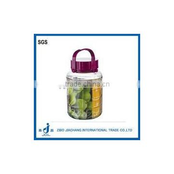 10L glass wine making jar and plastic handle lid with a hole spout