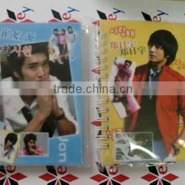 Star Printing PVC Cover Notebook for Promotion