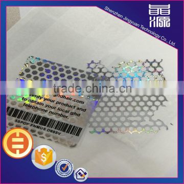 Serial number sticker 3d barcode label silver material hologram sticker