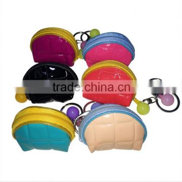 Hot Selling Fancy Wholesale PU Leather Zipper Coin Purse