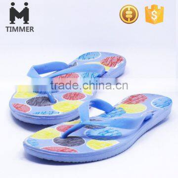 Colorful pattern Fashion slippers beach shoes with ladies