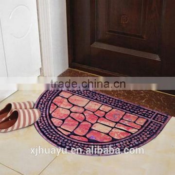 Flocking door mat Entrance recycled crumb rubber floor mat