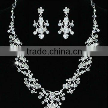 Bridal Vintage Style Crystal Necklace Earrings Set CS1184