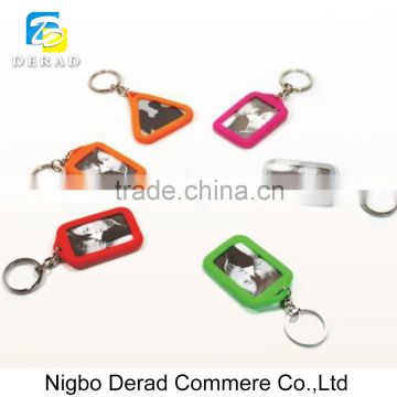 Custom Silicone Key Chain Key Ring with Photo Frame