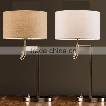 New arrival Modern Metal Body And Fabric Lampshade With Led Floor And Table Lamps/Lights For Hotel