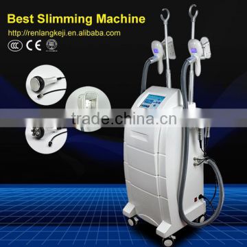 Vertical double hands cryo with 2 handles fat freezing vacuum cool therapy slimming machine