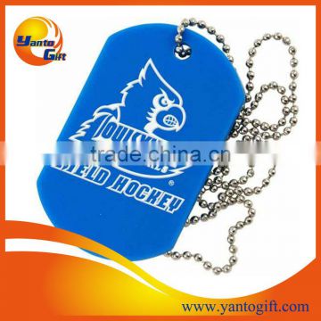 Blue Zinc alloy Metal dog tag