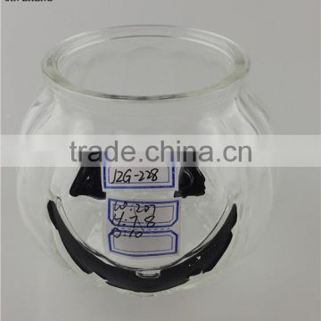 pumpkin glass candle jar wholesale,bulk glass candle holder China factory
