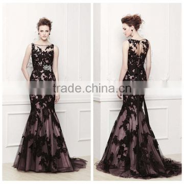 sexy off shoulder black lace prom dress patterns